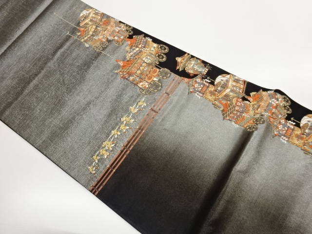 JAPANESE KIMONO / GION FESTIVAL PATTERN WOVEN FUKURO OBI